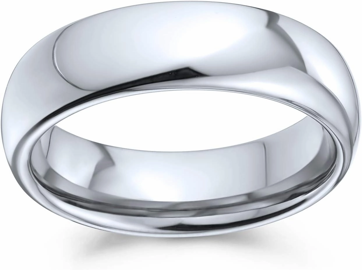 Basic Plain Simple Dome Couples Classic Black Rose Gold Plated Titanium 2-8MM Wedding Band Ring For Men Women Comfort Fit