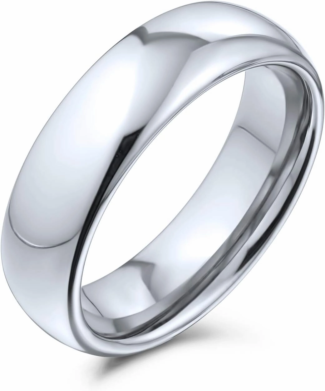 Basic Plain Simple Dome Couples Classic Black Rose Gold Plated Titanium 2-8MM Wedding Band Ring For Men Women Comfort Fit