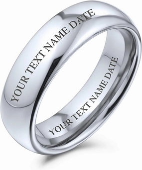 Basic Plain Simple Dome Couples Classic Black Rose Gold Plated Titanium 2-8MM Wedding Band Ring For Men Women Comfort Fit