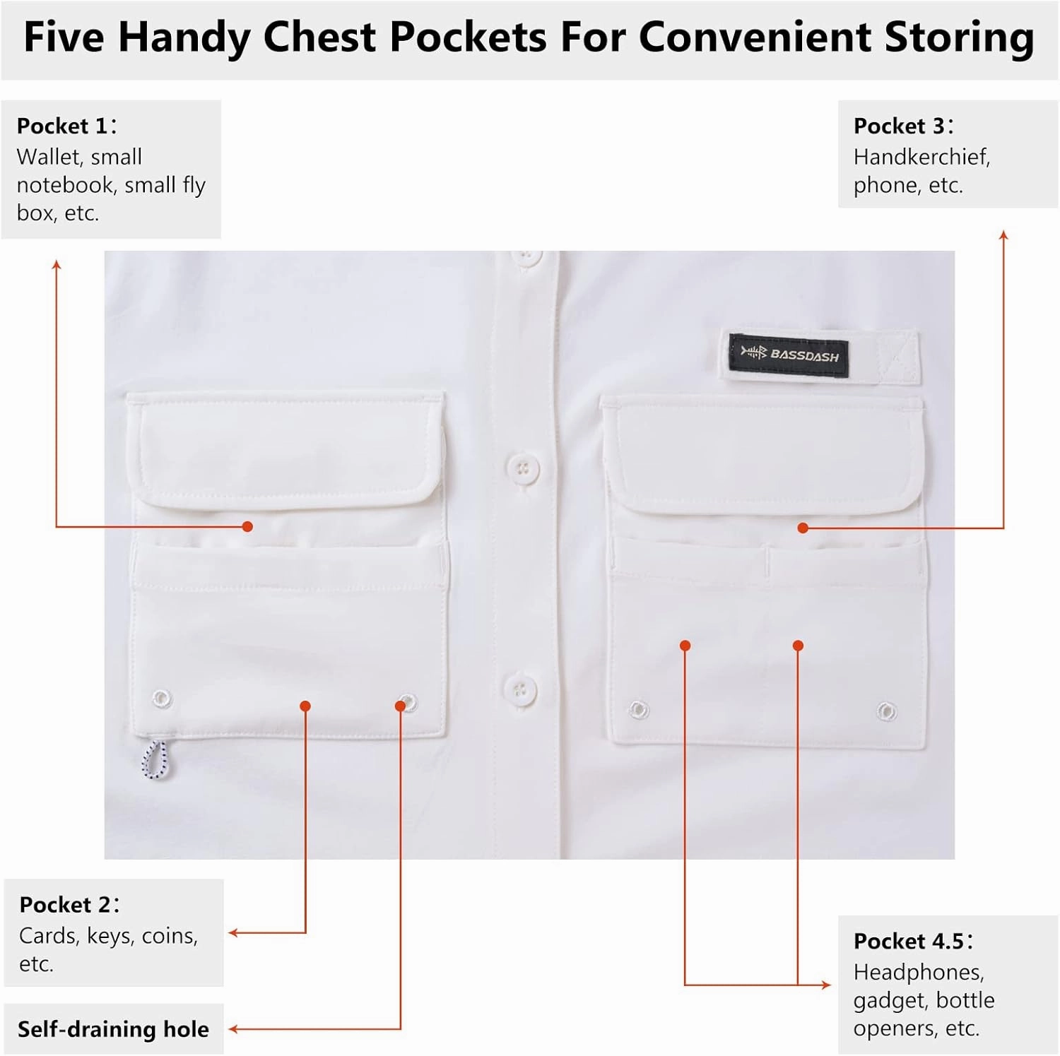 BASSDASH Women's UPF 50 Long Sleeve Fishing Hiking Button Down Shirt Performance Quick Dry FS21W