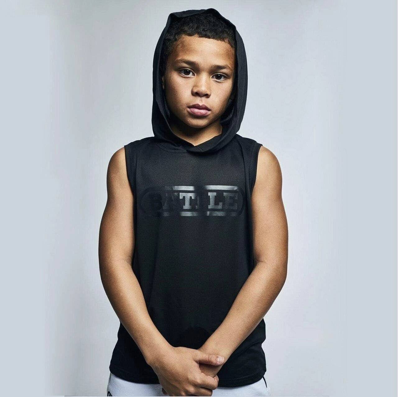 Battle Sports Sleeveless Light Action Workout Hoodie - Raglan Cut Sleeveless Hoodie for Youth