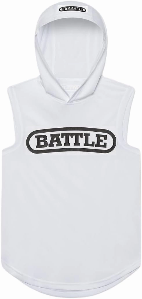Battle Sports Sleeveless Light Action Workout Hoodie - Raglan Cut Sleeveless Hoodie for Youth