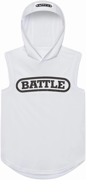 Battle Sports Sleeveless Light Action Workout Hoodie - Raglan Cut Sleeveless Hoodie for Youth
