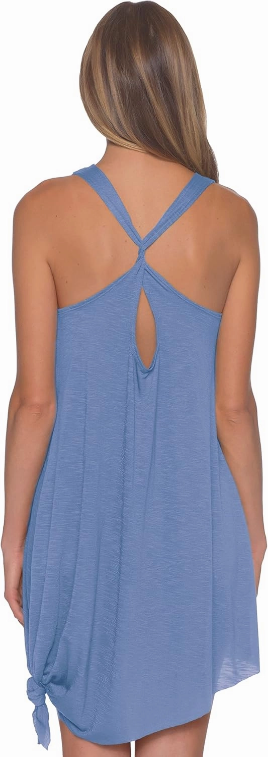 Becca by Rebecca Virtue Breeze Lightweight Beach Dress-Knot Side Tie, Bathing Suit Cover Ups for Women