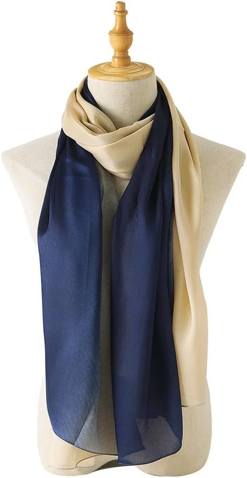Bellonesc Silk Scarf 100% silk Long Lightweight Sunscreen Shawls for Women