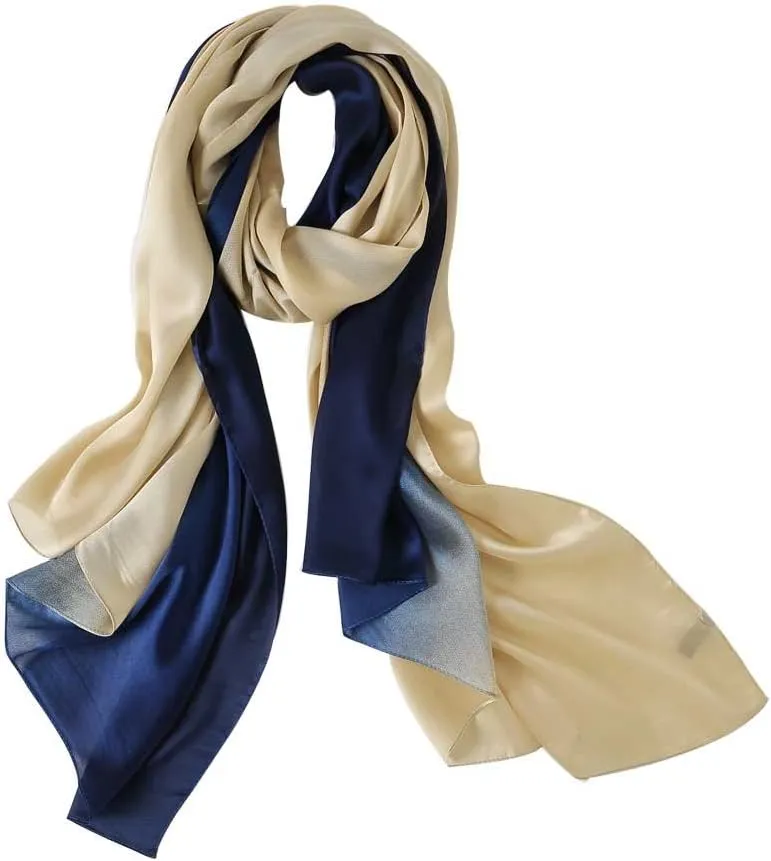 Bellonesc Silk Scarf 100% silk Long Lightweight Sunscreen Shawls for Women