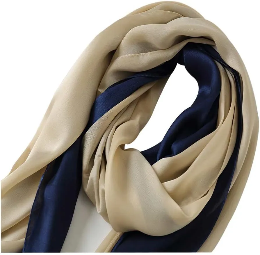 Bellonesc Silk Scarf 100% silk Long Lightweight Sunscreen Shawls for Women