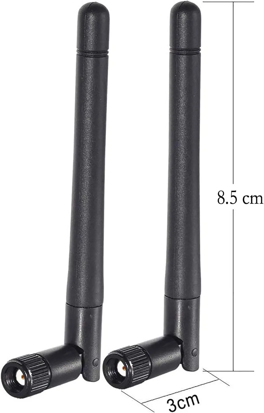 Bingfu Dual Band WiFi 2.4GHz 5GHz 5.8GHz 3dBi MIMO RP-SMA Male Antenna (10-Pack) for WiFi Router Wireless Network Card USB Adapter Security IP Camera Video Surveillance