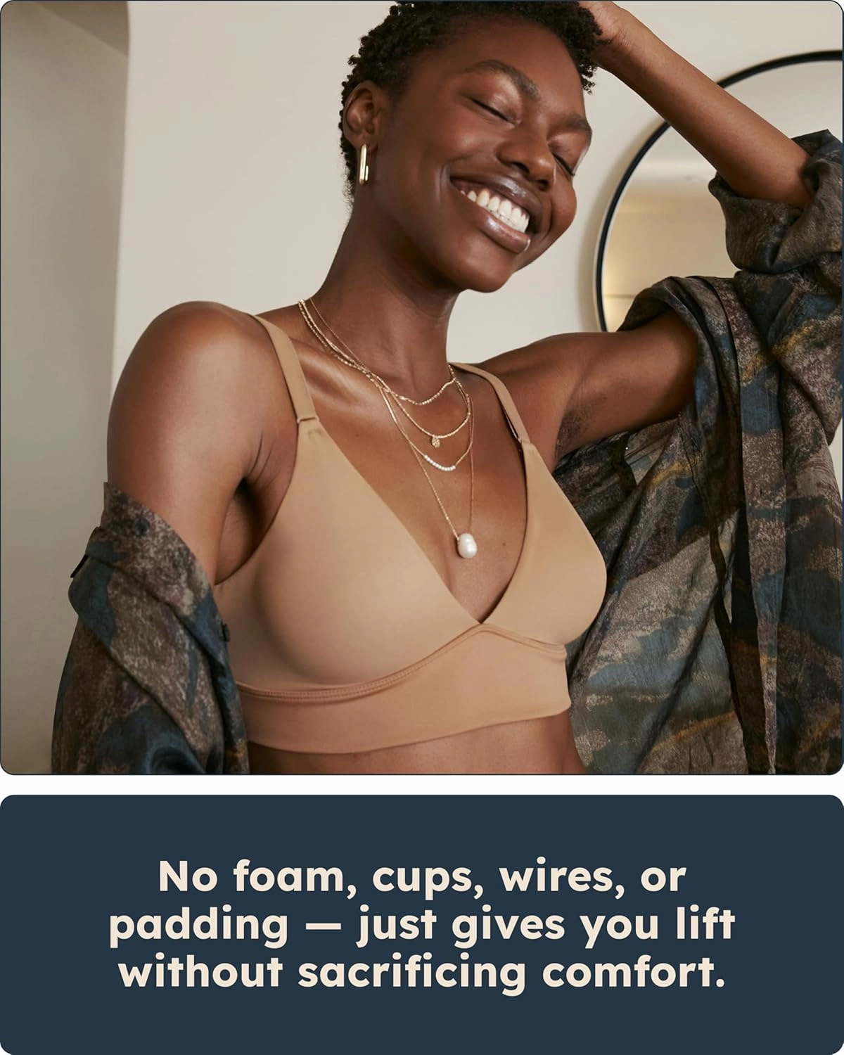 Bliss Triangle Bralette - Ultra-Soft & Lightweight, Deep V Bralette for Women