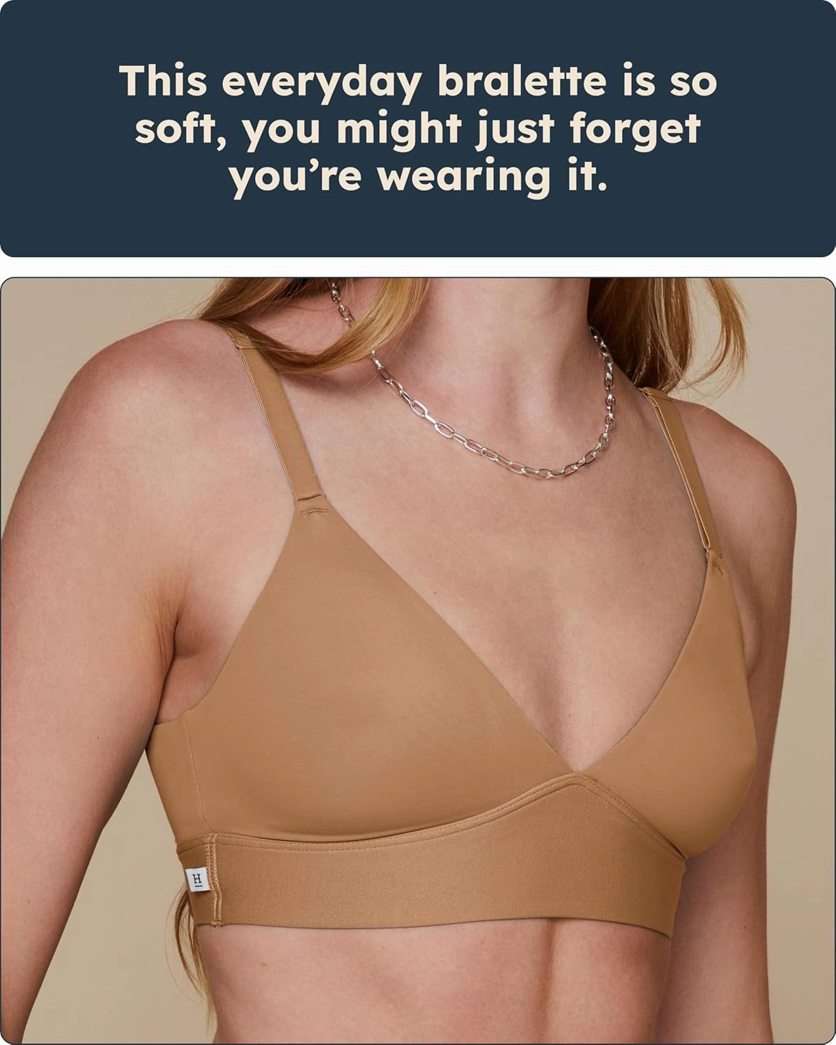 Bliss Triangle Bralette - Ultra-Soft & Lightweight, Deep V Bralette for Women