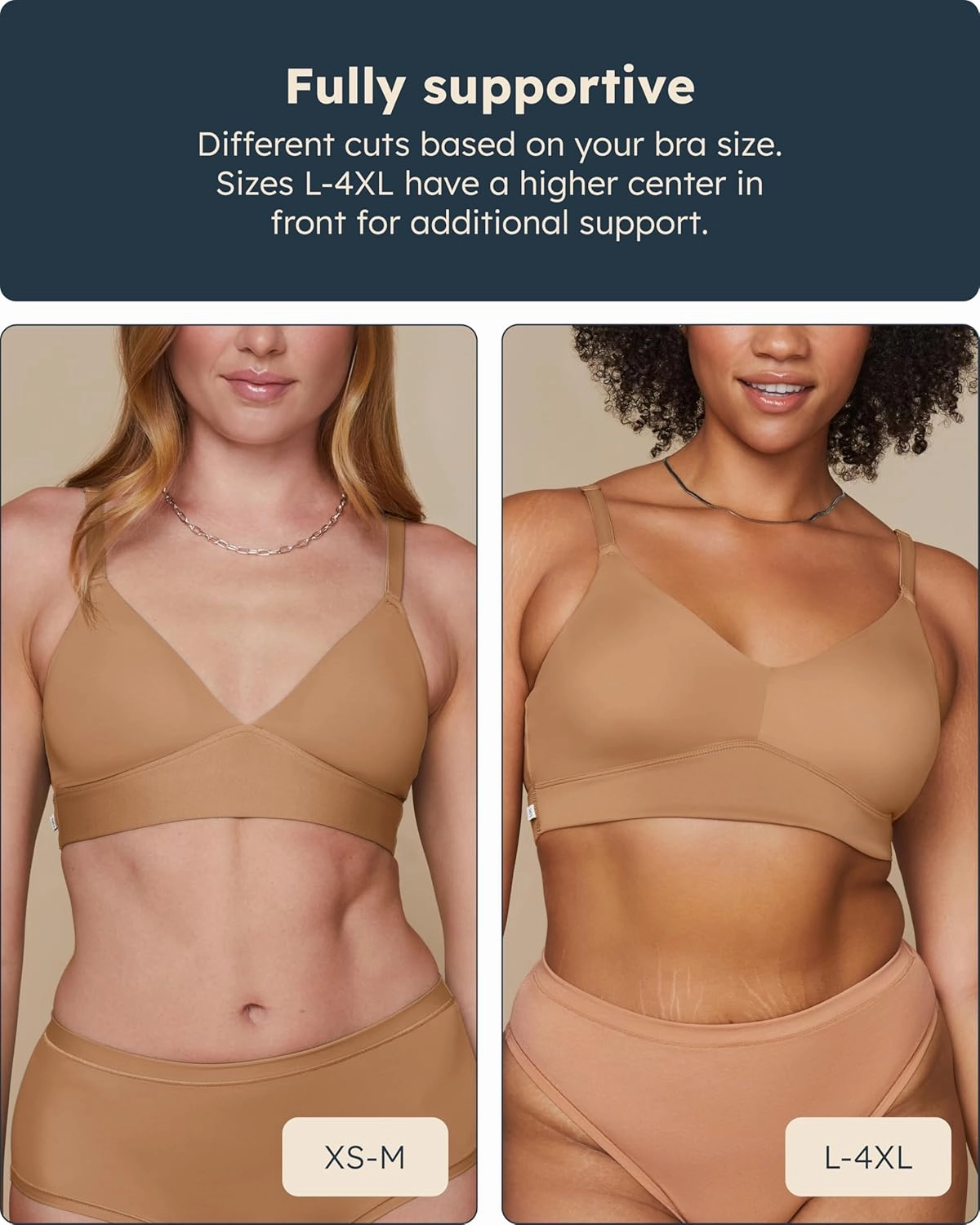 Bliss Triangle Bralette - Ultra-Soft & Lightweight, Deep V Bralette for Women