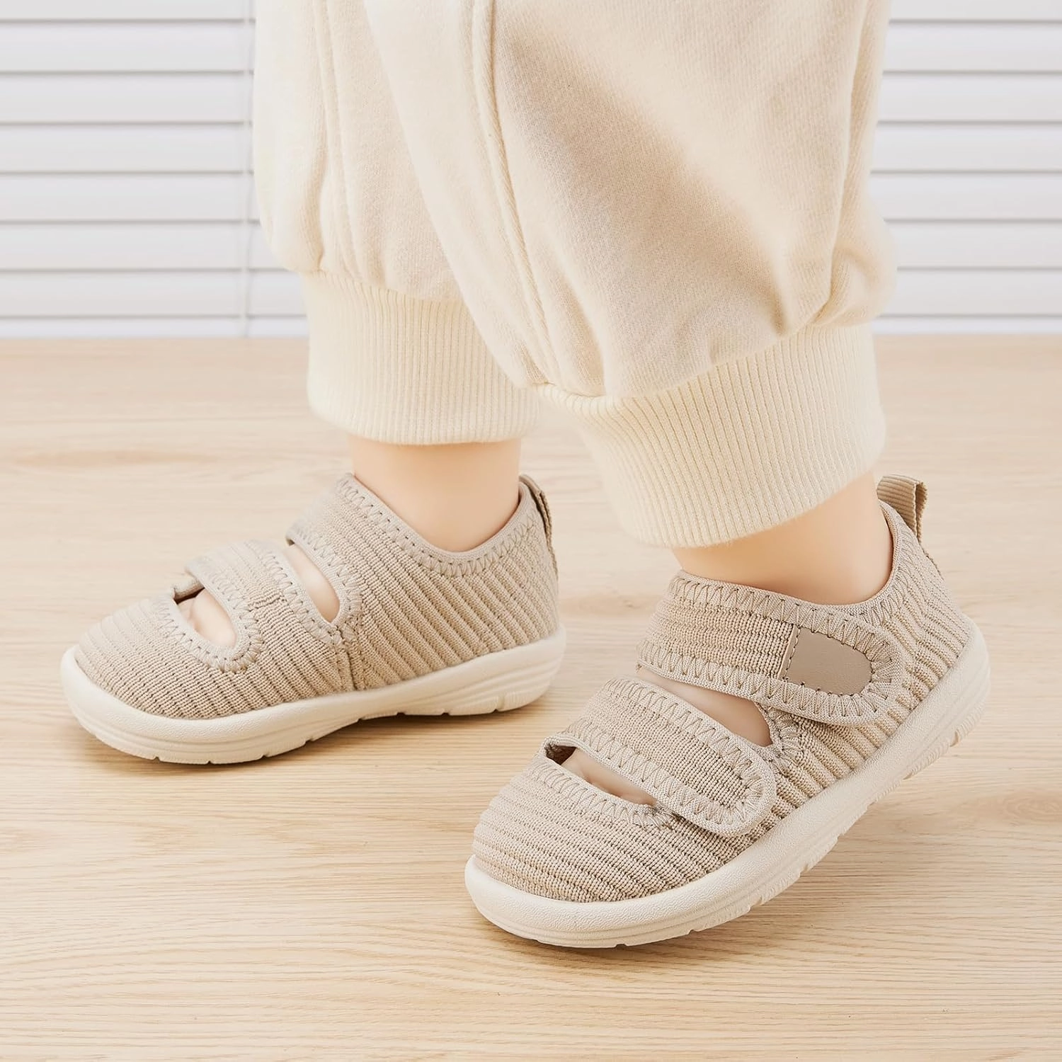 BMCiTYBM Baby Walking Shoes Infant Boy Girl First Walker Sneakers Breathable Lightweight Non-Slip Barefoot Shoes 6 9 12 18 24 Months