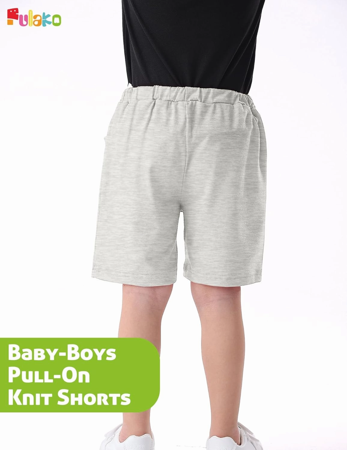 Boys Shorts 4-Pack Toddler Baby Pull on Short Casual Athletic Jogger Elastic Waistband Quick Dry Knit Shorts