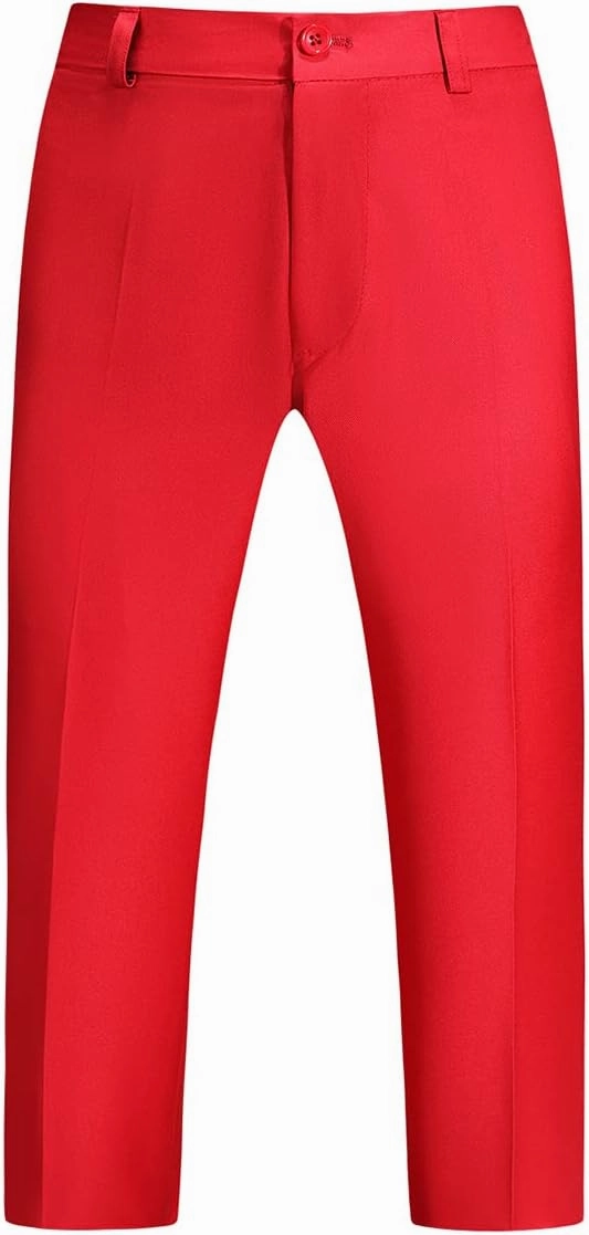 Boys Suits Solid Slim Fit Tuxedo 3 Piece Set with Blazer Jacket Dressing Pants Vest for Kids Wedding Prom Ring Bearer Outfit