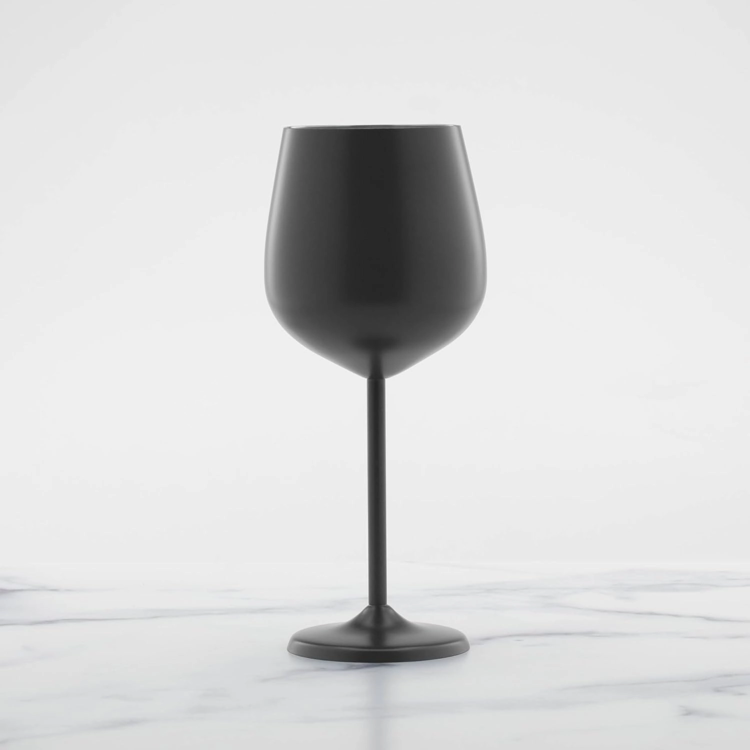 Cambridge Silversmiths 4 Piece Set of 18 oz Brushed Black All Purpose Single Wall Wine Glasses