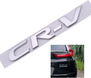 Car 3D Rear Tail Letter Emblem Replacement for CR-V Car Badge Decals Logo Trunk Decoration Emblem Modification(Silver)