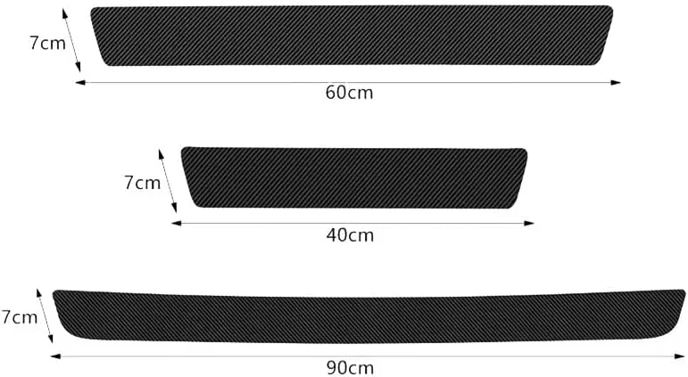 Car Door Sill Protector for Mazda Biante 2008-2018, Carbon Fiber Leather Edge Guards Anti-Scratch Scuff Plate Entry Guard Stickers Welcome Pedal Protectors Car Accessories,9PCS