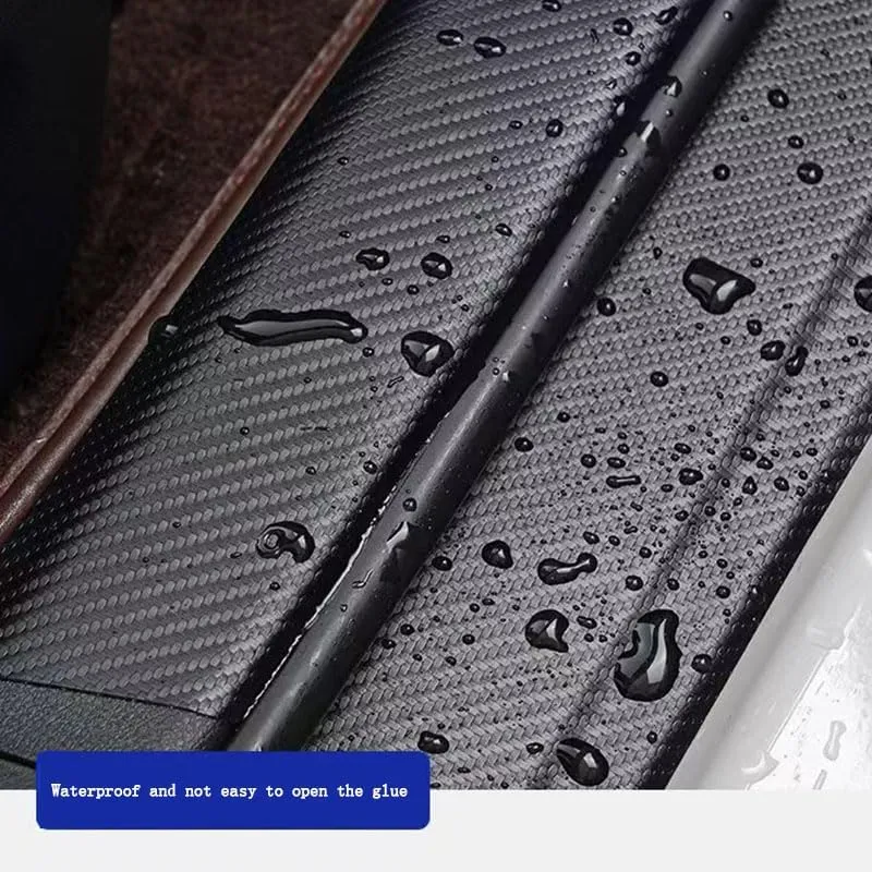 Car Door Sill Protector for Mazda Biante 2008-2018, Carbon Fiber Leather Edge Guards Anti-Scratch Scuff Plate Entry Guard Stickers Welcome Pedal Protectors Car Accessories,9PCS