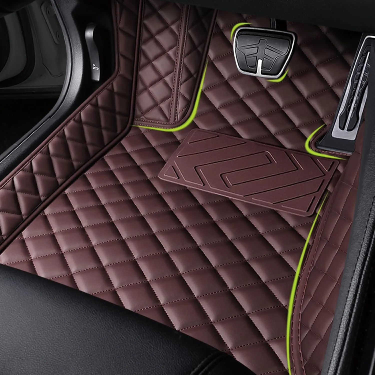 Car Mats for Audi A5 Avant Station Wagon 5 Seats 2025- Anti-Slip Wear-Resistant Automotive Floor Mats,Environmentally Friendly Comfortable Car Mat Set,Brown