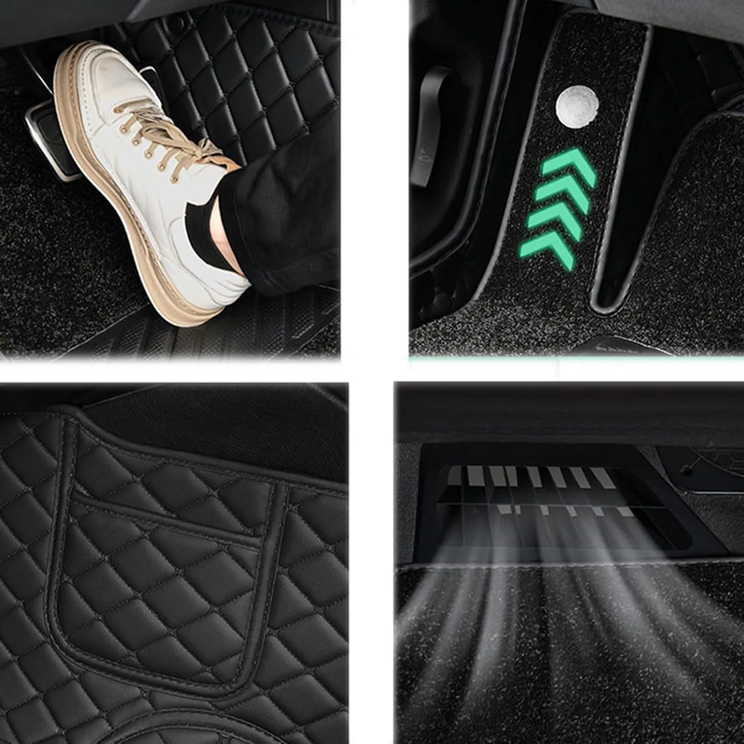 Car Mats for Audi A5 Avant Station Wagon 5 Seats 2025- Anti-Slip Wear-Resistant Automotive Floor Mats,Environmentally Friendly Comfortable Car Mat Set,Brown