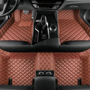 Car Mats for Audi A8 D4 Sedan 5 Seats 2010 2011 2012 2013 2014 Anti-Slip Wear-Resistant Automotive Floor Mats,Environmentally Friendly Comfortable Car Mat Set,Orange