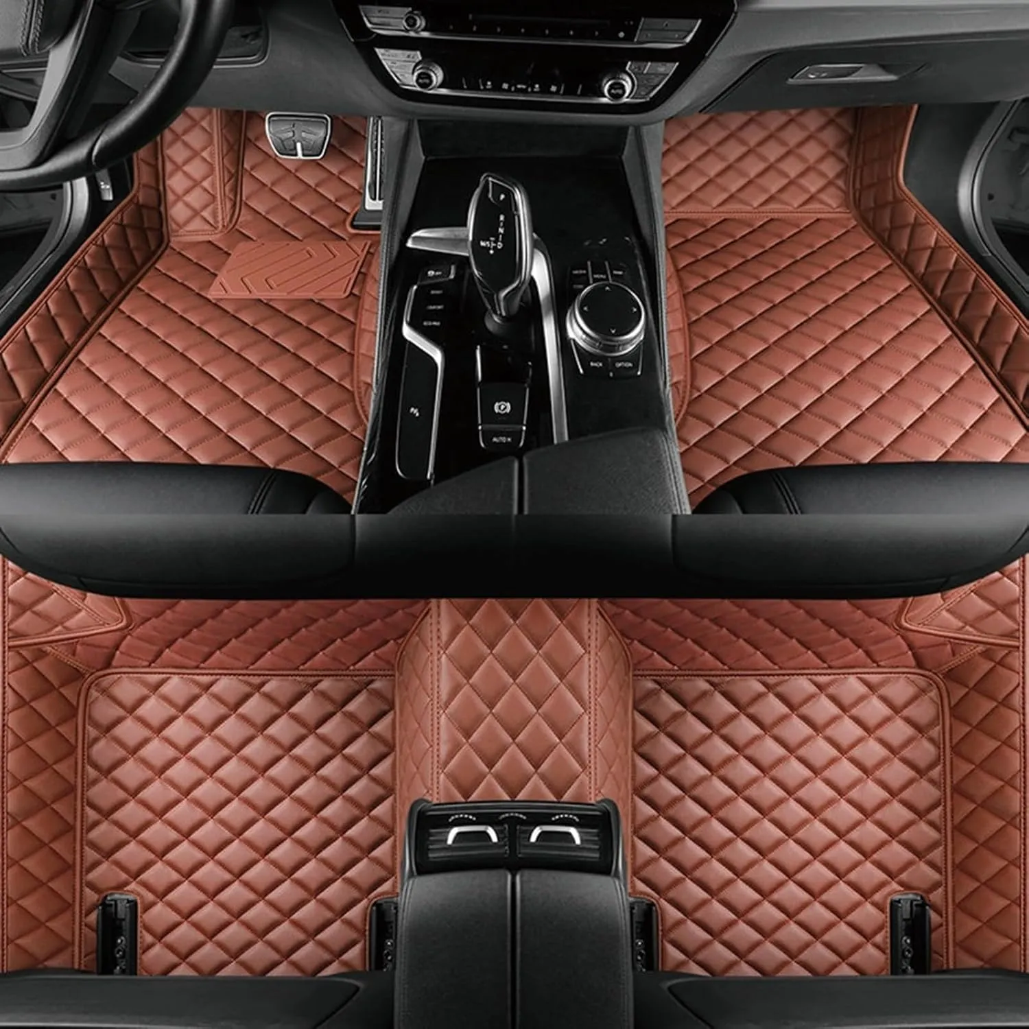 Car Mats for Audi A8 D4 Sedan 5 Seats 2010 2011 2012 2013 2014 Anti-Slip Wear-Resistant Automotive Floor Mats,Environmentally Friendly Comfortable Car Mat Set,Orange