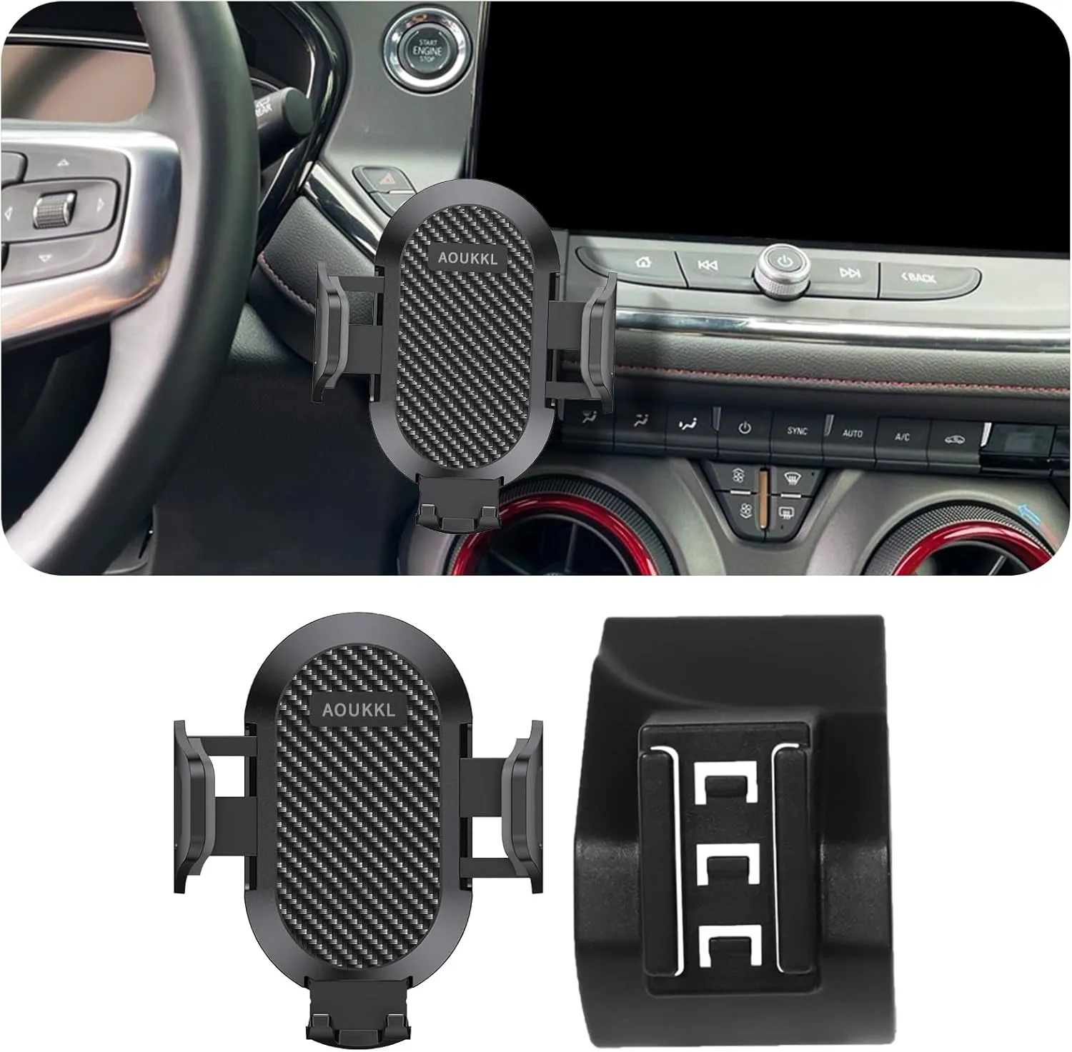 Car Phone Holder Fits for Chevrolet Blazer 2019-2024 Accessories,Thick Cases Friendly,Cell Phone Mount for 4.7-7 in Phones,360 Degree Rotation,Easy to Install