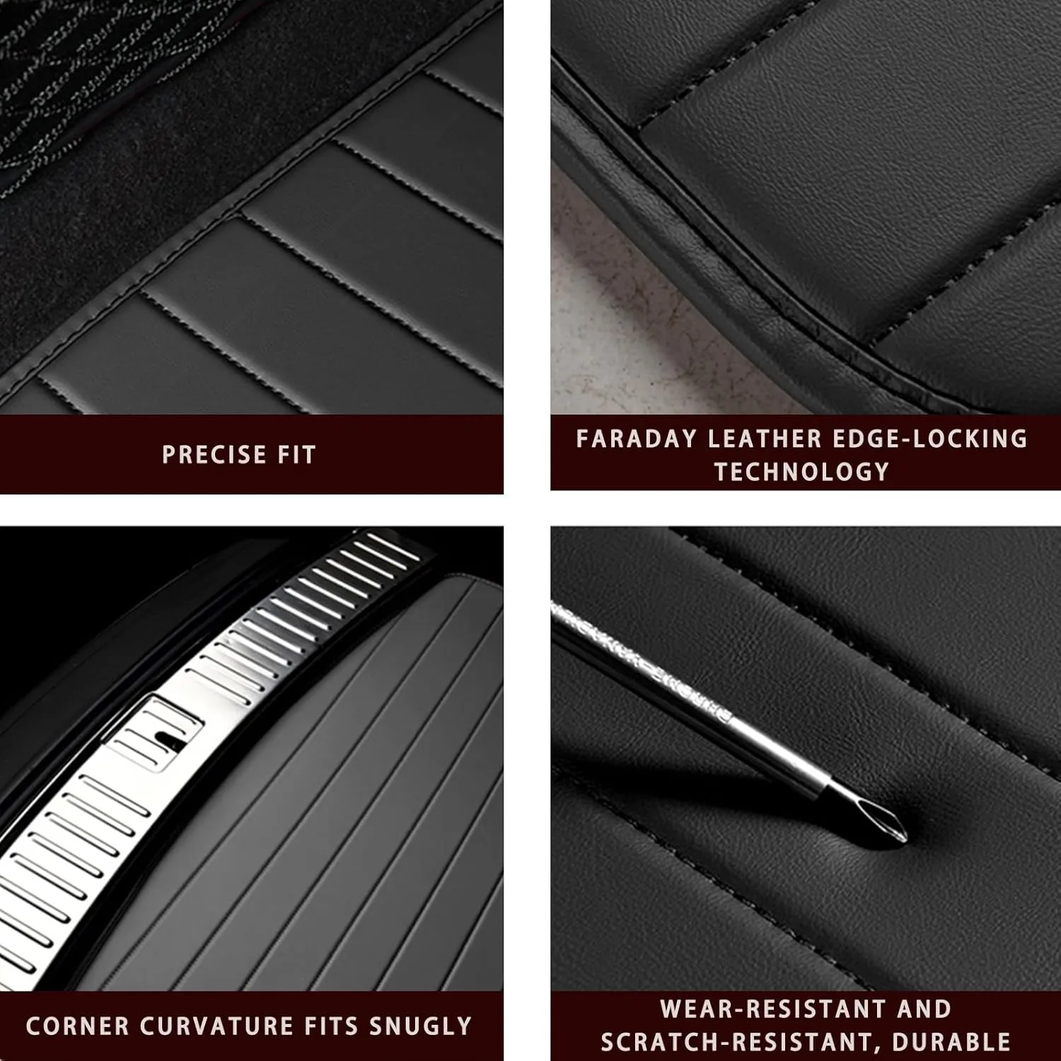 Car Rear Trunk Boot Mats for Bentley Mulsanne/Mulsanne Speed 2010-2021 Pure Cowhide Rear Boot Liner Tray Mat Tailored Wear-Resistant Anti-Slip Car Boot Tray Mat Carpet,A