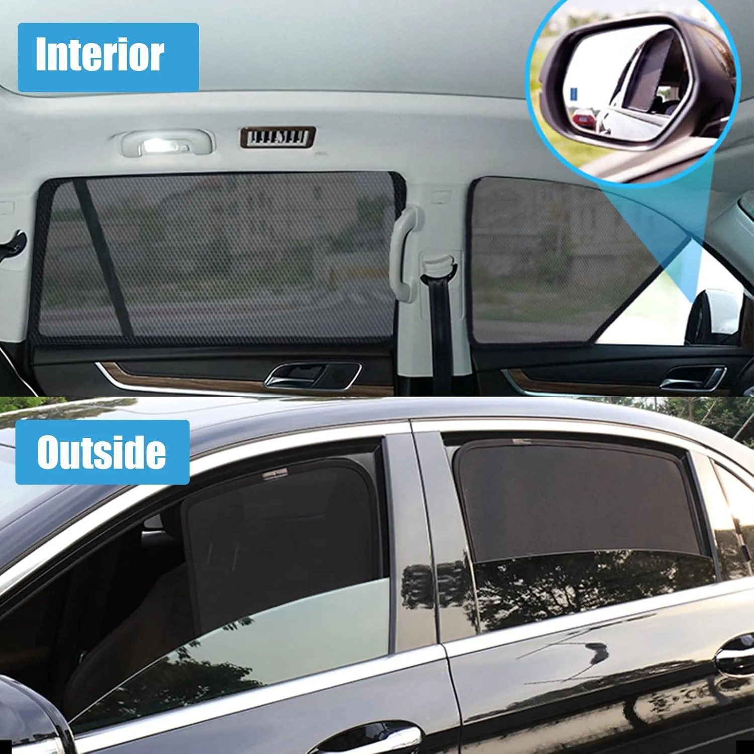 Car Side Window Sunshades for Mazda BIANTE, Sun Protection Car Sun Shade Set Removable Sunshade Window Screens Car Accessories,D Set of Two3