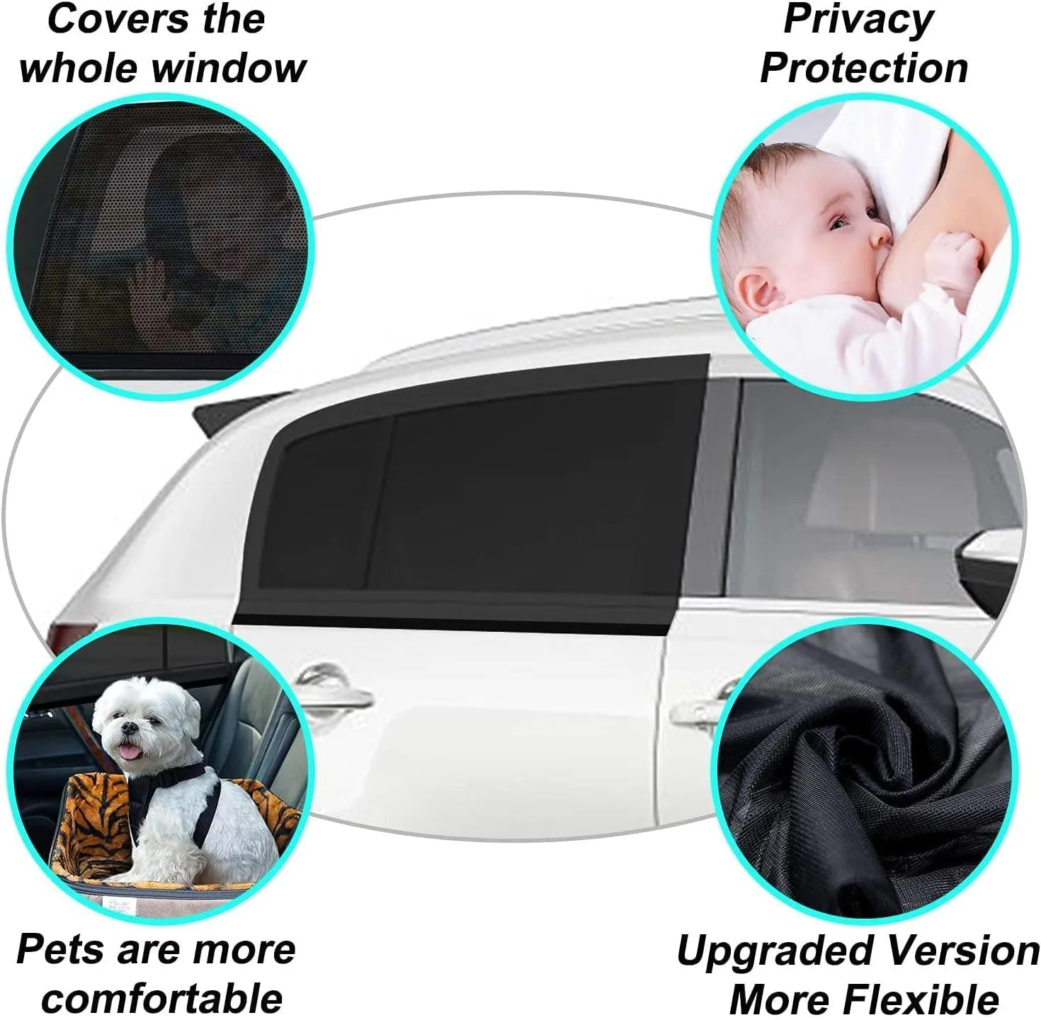 Car Side Window Sunshades for Mazda BIANTE, Sun Protection Car Sun Shade Set Removable Sunshade Window Screens Car Accessories,D Set of Two3