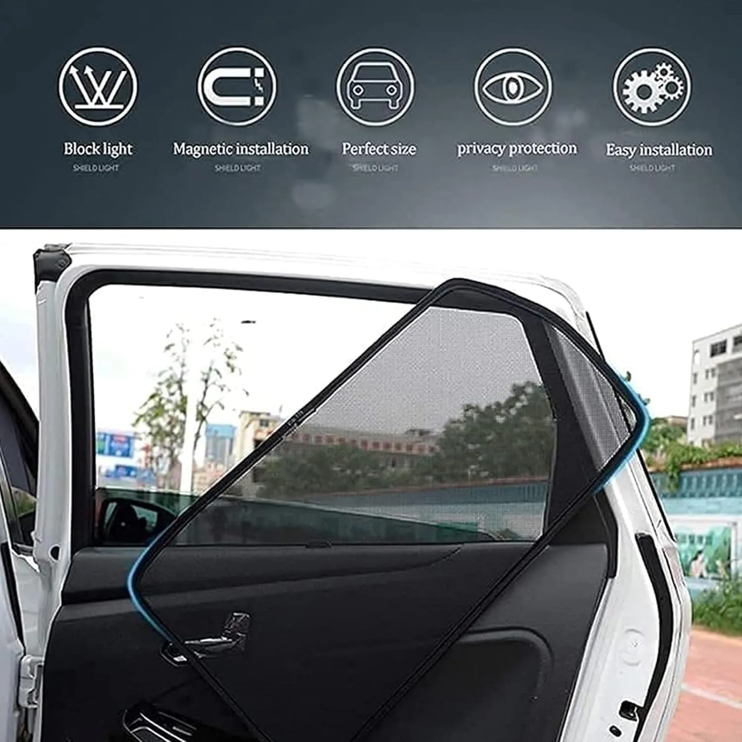 Car Side Window Sunshades for Mazda BIANTE, Sun Protection Car Sun Shade Set Removable Sunshade Window Screens Car Accessories,D Set of Two3
