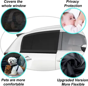 Car Side Window Sunshades for Mazda BIANTE, Sun Protection Car Sun Shade Set Removable Sunshade Window Screens Car Accessories,D Set of Two3
