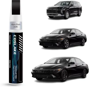 Car Touch Up Paint(Abyss Black(A2B)) for Hyundai, Car Paint Scratch Repair Kit, Quick & Easy Solution to Repair, 2 in 1 Scratch Remover Pen with Color-Matched