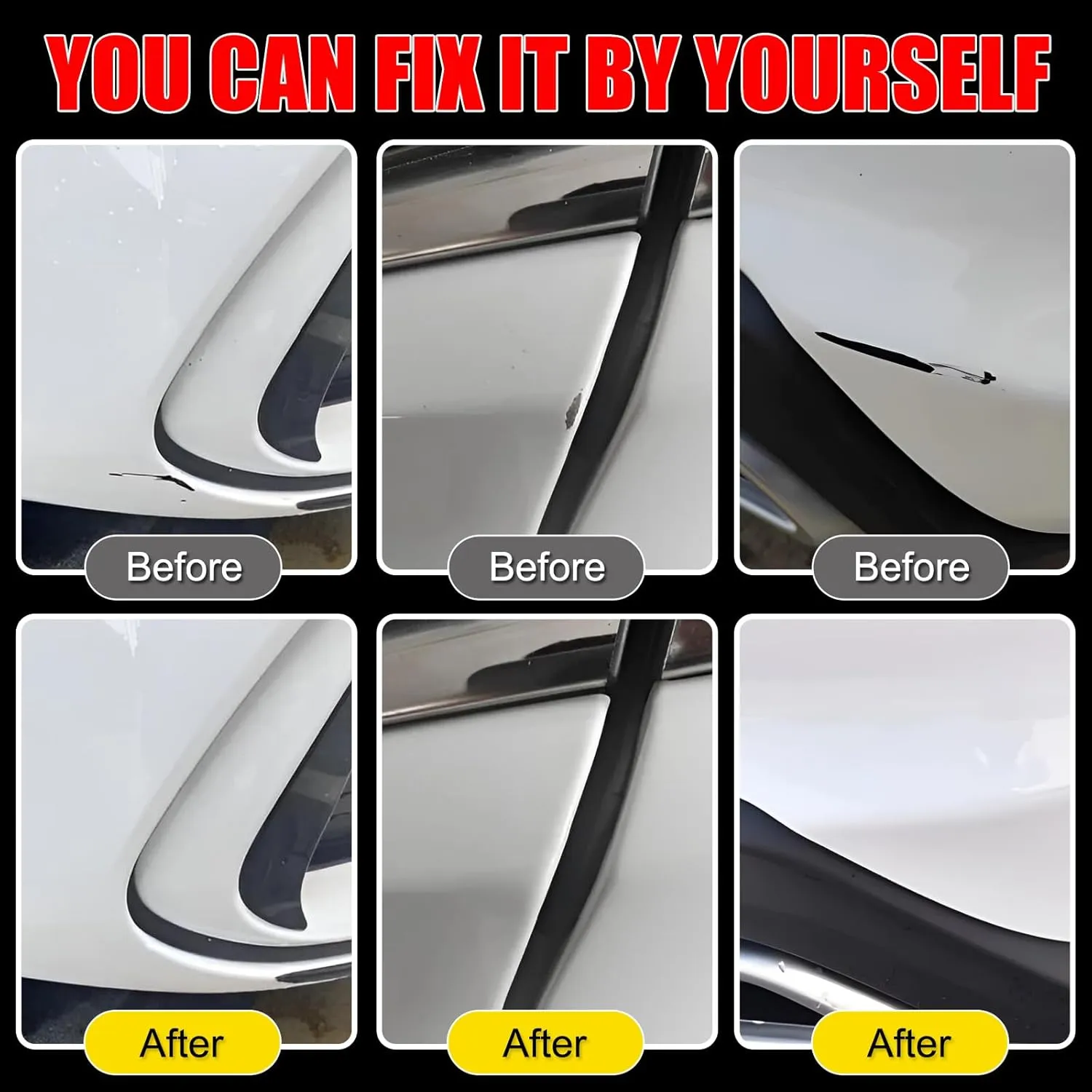 Car Touch Up Paint(Alpine White(300)) for BMW, Car Paint Scratch Repair Kit, Quick & Easy Solution to Repair, 2 in 1 Scratch Remover Pen with Color-Matched