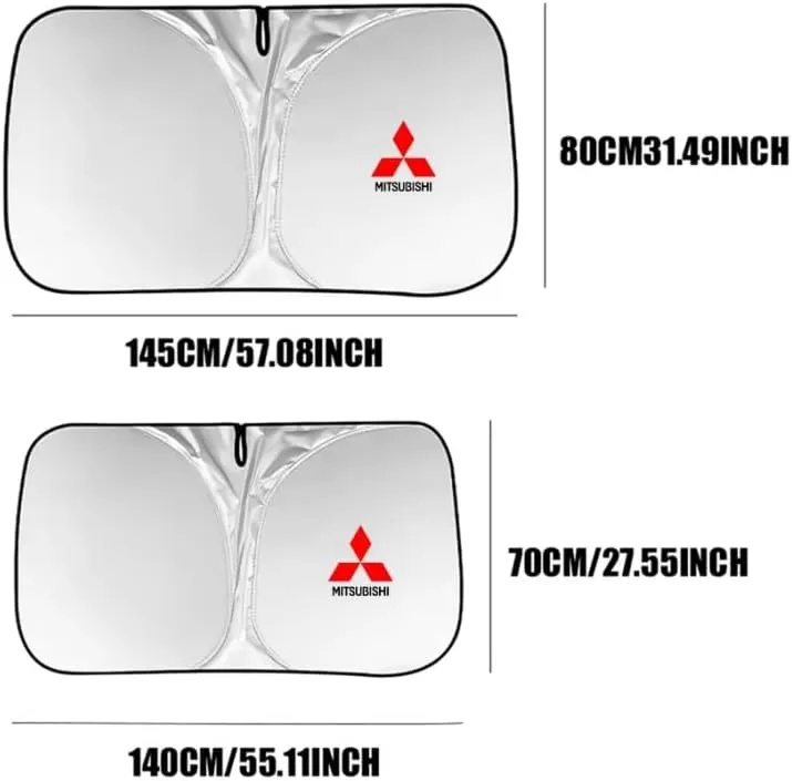 Car Windshield Sunshade for Mitsubishi Attrage 2013-2019, Block UV Rays Sun Visor Protector, Front Window Sunshades, Windscreen Sunshade,A 140CM