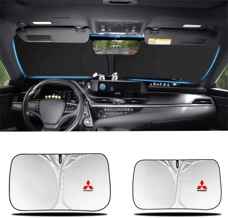 Car Windshield Sunshade for Mitsubishi Xpander 2021-2023, Block UV Rays Sun Visor Protector, Front Window Sunshades, Windscreen Sunshade,B 145CM