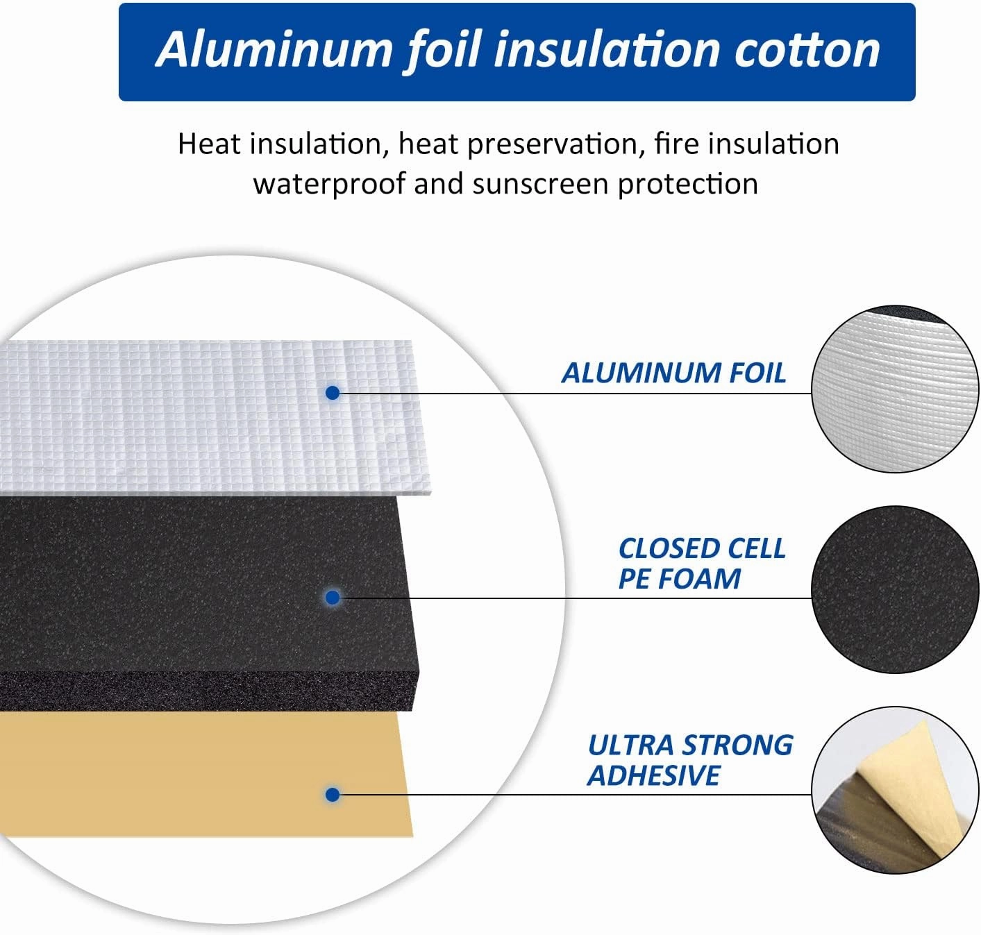 Car Heat Sound Deadening Insulation Mat, Sound Deadener & Heat Insulation Pad for Auto Hood Engine Roof Door and Trunk - 197mil 21.6sqft - 40 Inch x 40 Inch - 2PACK, Aluminum Foil