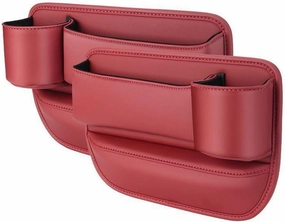 Car Seat Gap Filler Organizer for Mini Countryman 2011-2016 5 Seat, Leather Cup Holder Crevice Bag Front Seats Center Console Side Storage Box for Cards Keys,C