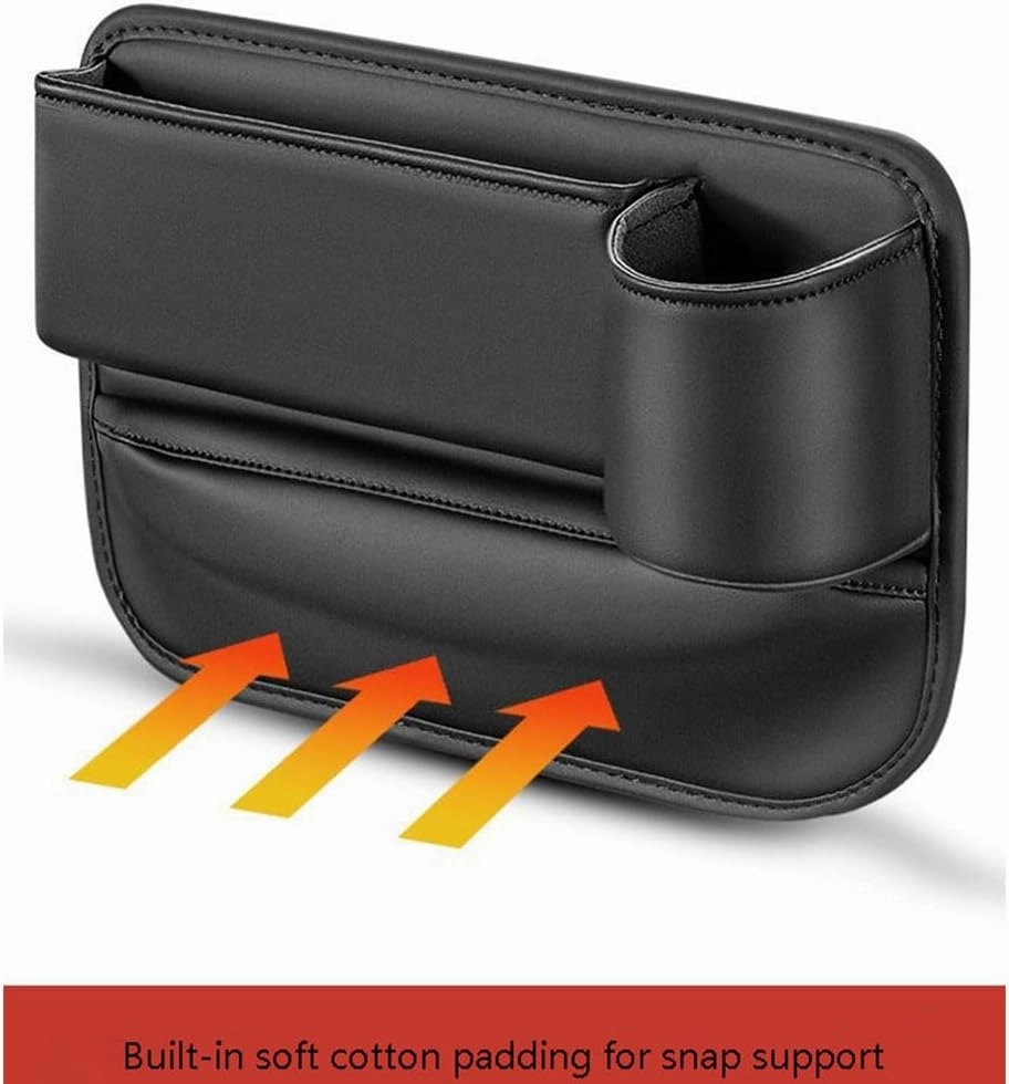 Car Seat Gap Filler Organizer for Mini Countryman 2011-2016 5 Seat, Leather Cup Holder Crevice Bag Front Seats Center Console Side Storage Box for Cards Keys,C