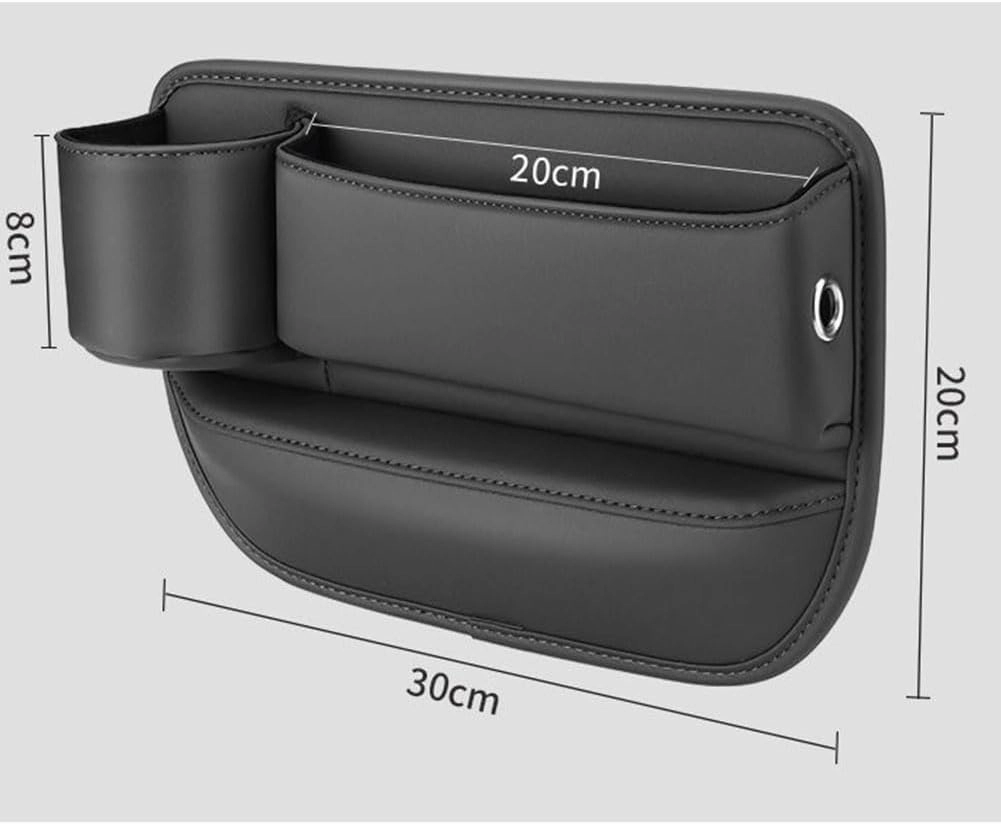 Car Seat Gap Filler Organizer for Mini Countryman 2011-2016 5 Seat, Leather Cup Holder Crevice Bag Front Seats Center Console Side Storage Box for Cards Keys,C