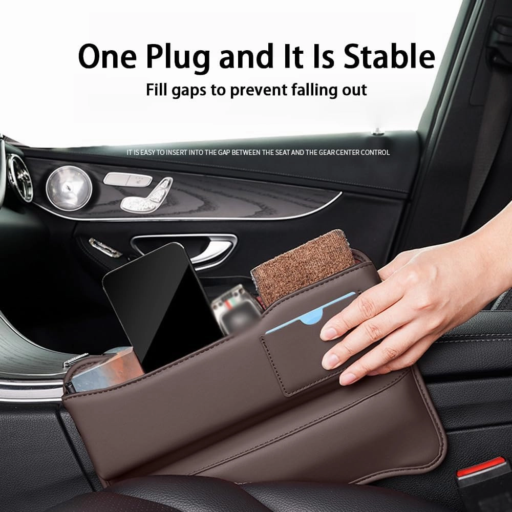 Car Seat Gap Storage Box for Mini Clubman R55 F54 2010 2011 2012 2013 2014 2019 2020 2021 2022 2023, Car Storage Box Seat Gap Storage Box Car Clamp Storage Bag Neat Car Supplies