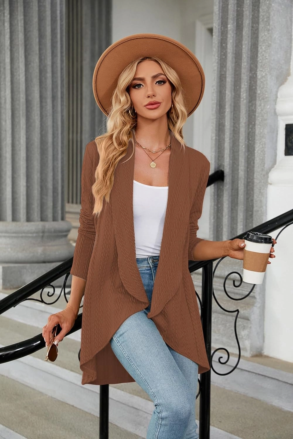 Cardigan for Women Long Sleeve Sweaters Casual Lightweight Knit Open Front Fall Fashion Outfits