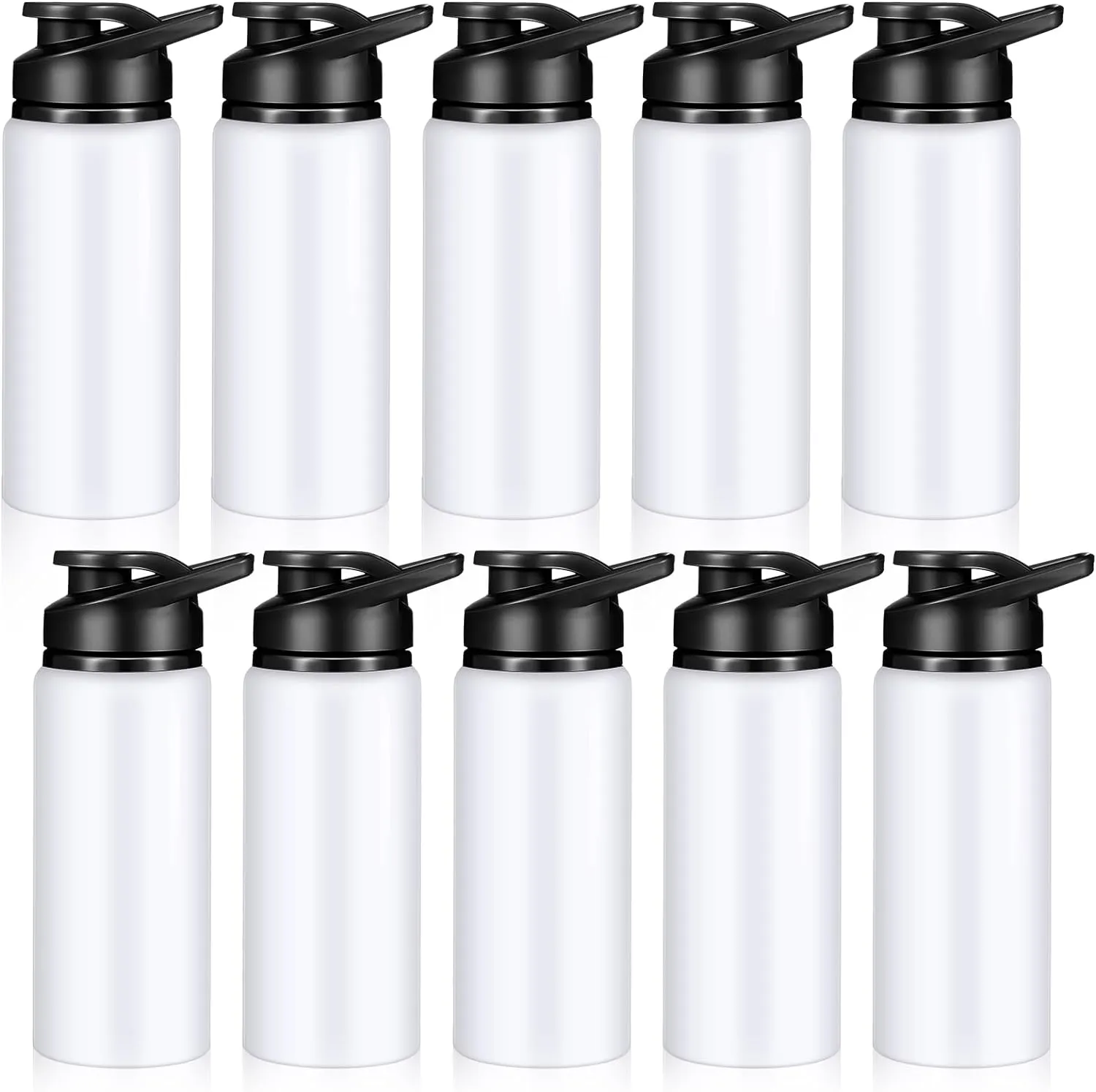 CHENGU Water Bottle Bulk 20 oz Aluminum Reusable Bottles Lightweight Snap Lid Water Cups Easy Carry Leak Proof Travel Tumbler for Gym Sports Camping Hiking Fishing