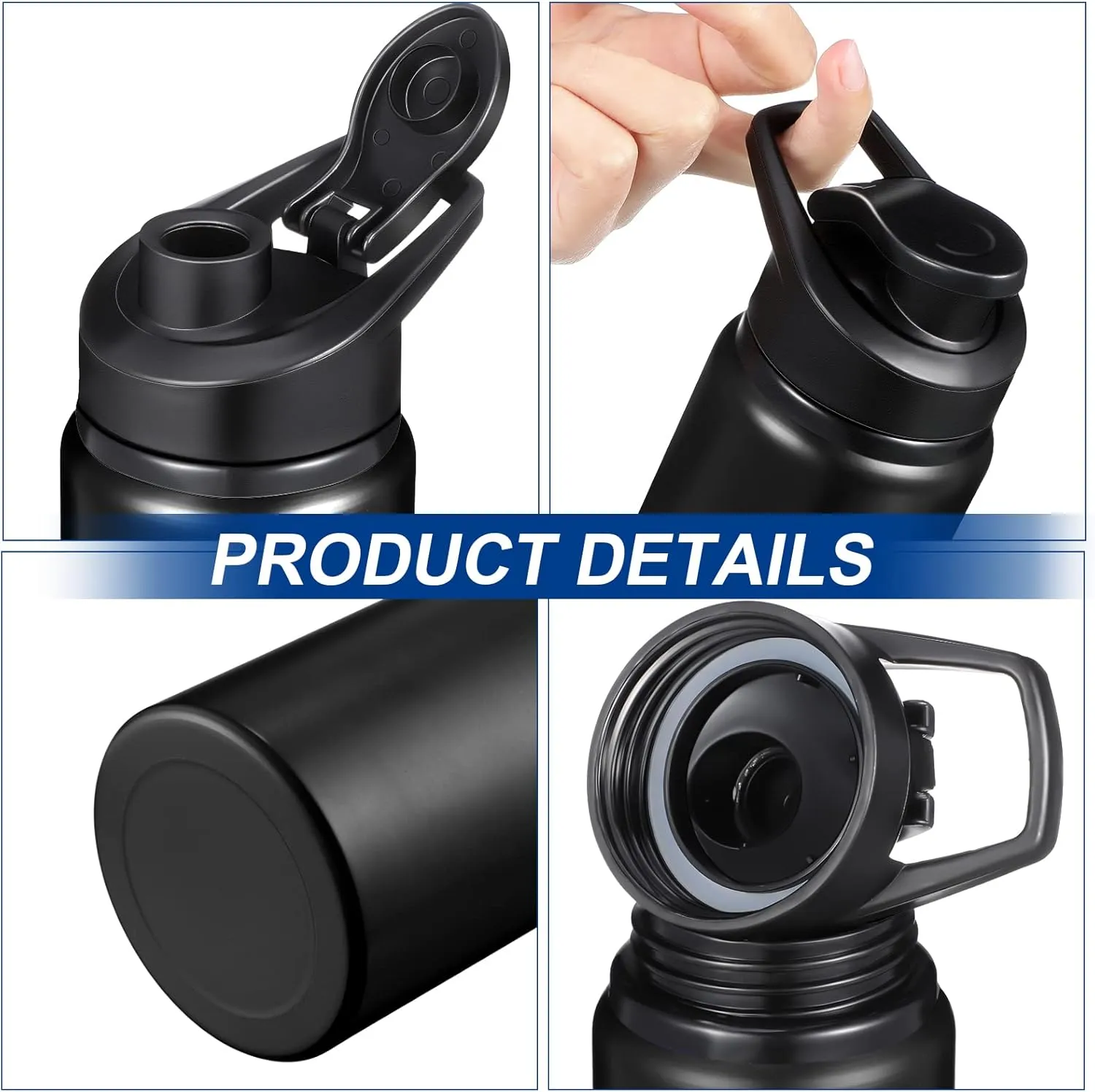 CHENGU Water Bottle Bulk 20 oz Aluminum Reusable Bottles Lightweight Snap Lid Water Cups Easy Carry Leak Proof Travel Tumbler for Gym Sports Camping Hiking Fishing
