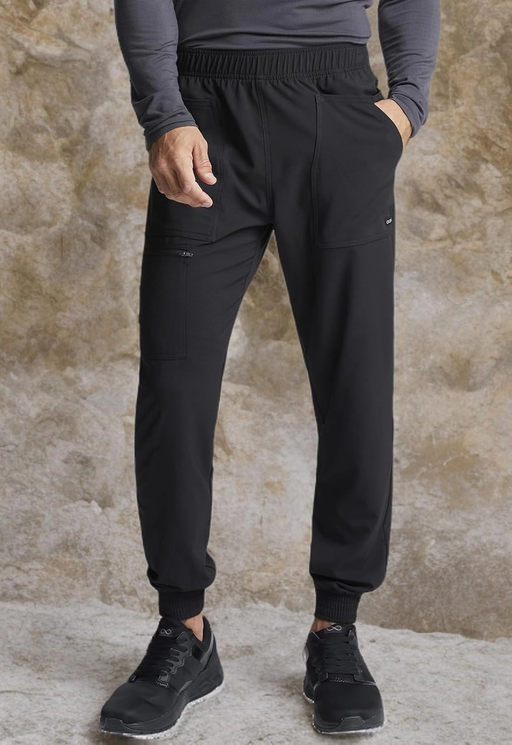 Cherokee Men's Mid Rise Pull-on Jogger Scrubs Pant