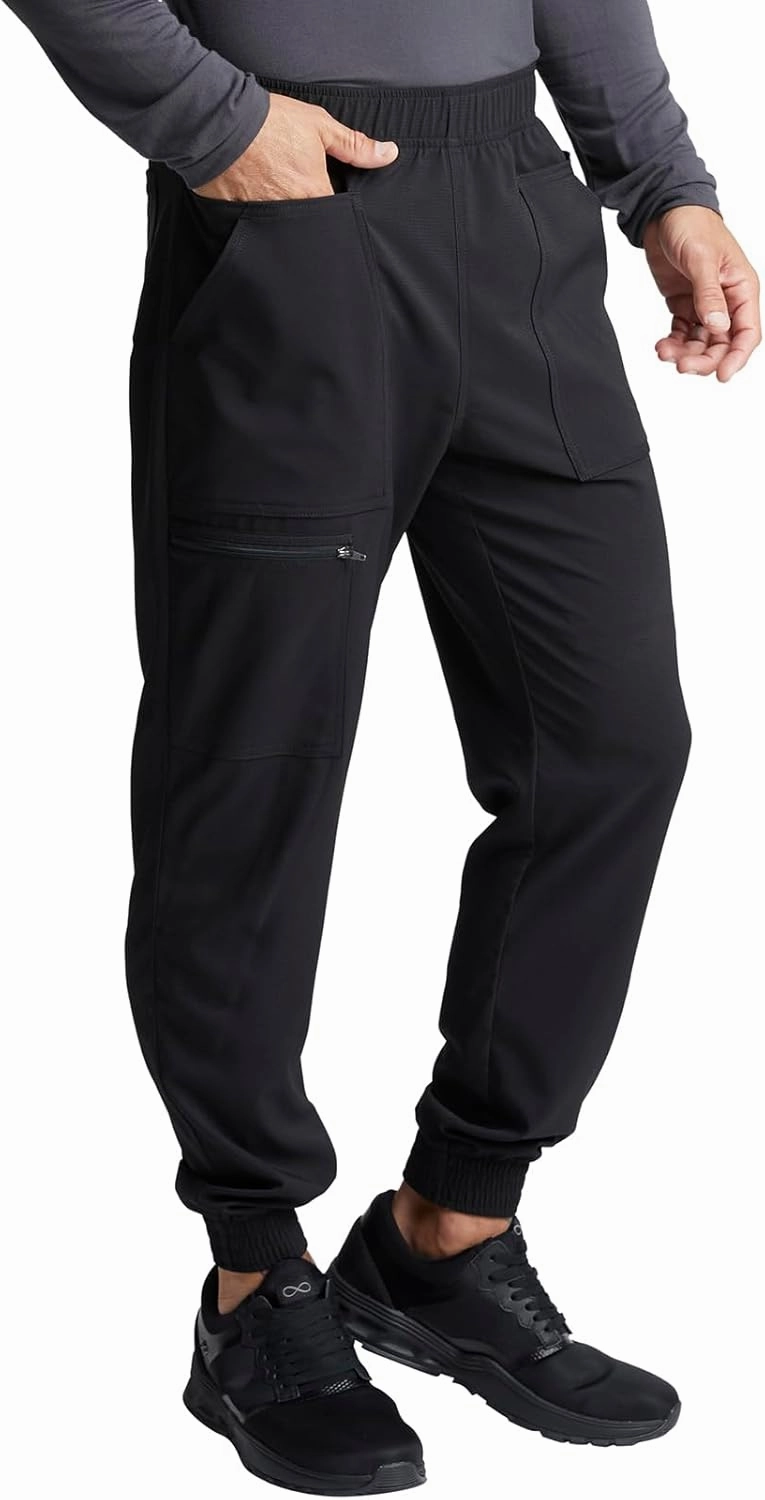 Cherokee Men's Mid Rise Pull-on Jogger Scrubs Pant