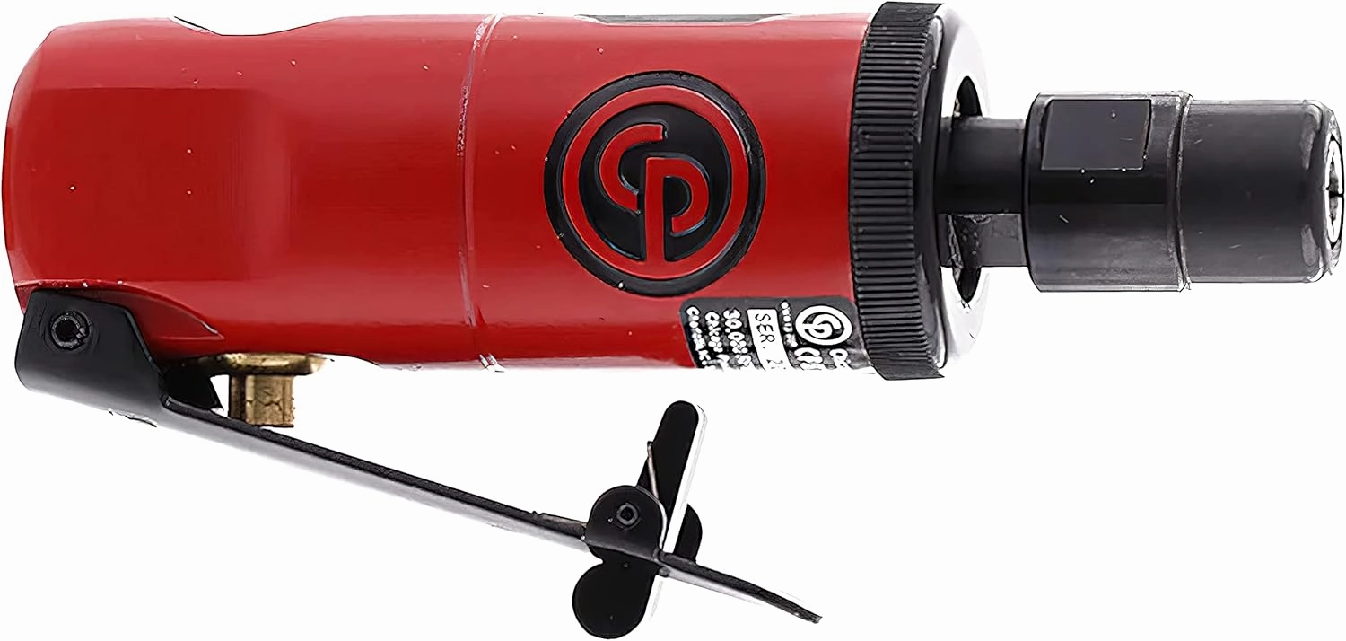 Chicago Pneumatic CP876 - Air Die Grinder Tool, Welder, Woodworking, Automotive Car Detailing, Stainless Steel Polisher, Heavy Duty, Straight, 1/4 Inch (6 mm), 0.3 HP / 220 W - 30000 RPM