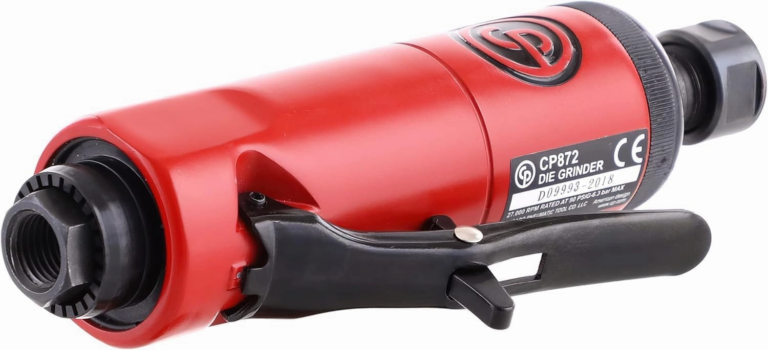 Chicago Pneumatic CP876 - Air Die Grinder Tool, Welder, Woodworking, Automotive Car Detailing, Stainless Steel Polisher, Heavy Duty, Straight, 1/4 Inch (6 mm), 0.3 HP / 220 W - 30000 RPM