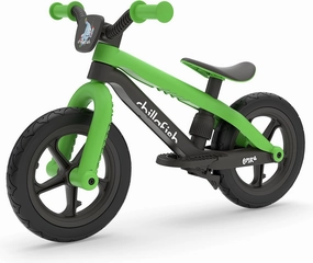 Chillafish Bmxie² Lightweight Balance Bike with Integrated Footrest and Footbrake for Kids Ages 2 to 5 Years, 12-inch Airless Rubberskin Tires, Adjustable Seat Without Tools, Kiwi