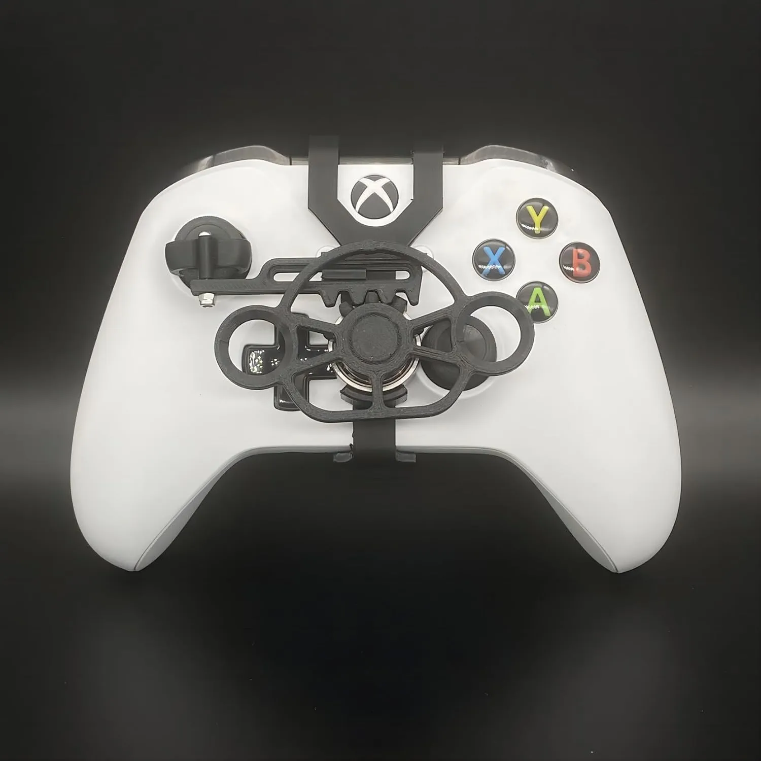 CHOWONE Xbox Series X|S Game Controller Mini Steering Wheel Remote Control Replacement Accessory for Xbox One Racing Games Controller Steering Wheel Attachment (Black)
